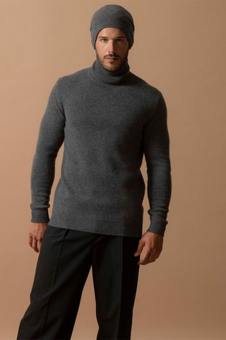 Berretto June 100% cashmere, 2 fili - Antracite melange