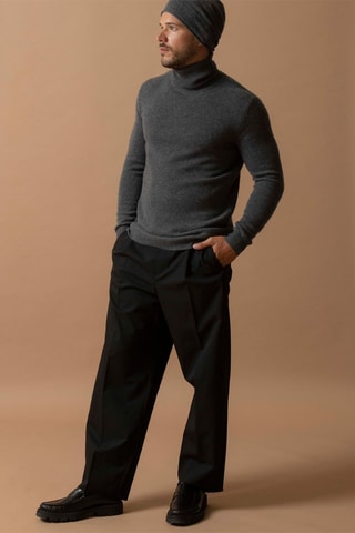 Berretto June 100% cashmere, 2 fili - Antracite melange