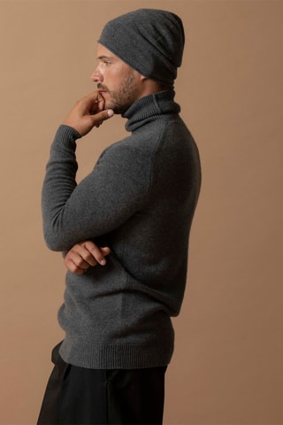 Berretto June 100% cashmere, 2 fili - Antracite melange