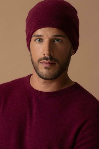 Berretto Faith 100% cashmere, 2 fili - Bordeaux