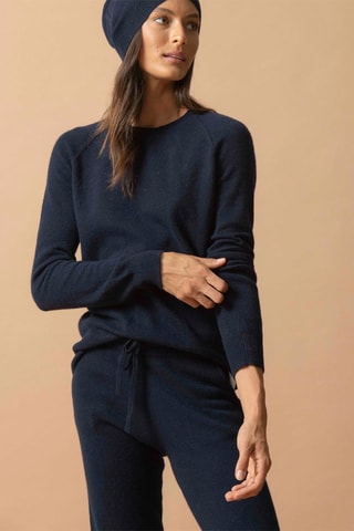 Berretto Faith 100% cashmere, 2 fili - Navy