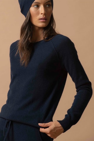 Berretto Faith 100% cashmere, 2 fili - Navy