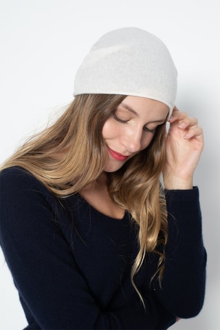 Berretto June 100% cashmere, 2 fili - Avorio