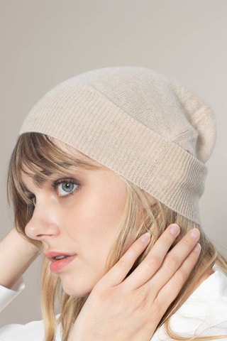 Berretto Faith 100% cashmere, 2 fili - Beige