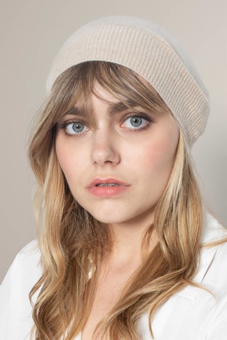 Berretto Faith 100% cashmere, 2 fili - Beige