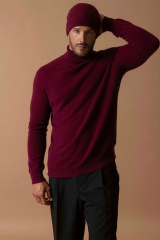 Berretto Popi 100% cashmere, 4 fili - Bordeaux