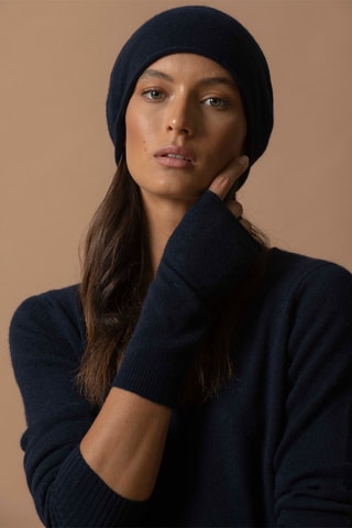 Berretto June 100% cashmere, 2 fili - Navy