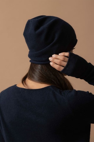 Berretto June 100% cashmere, 2 fili - Navy