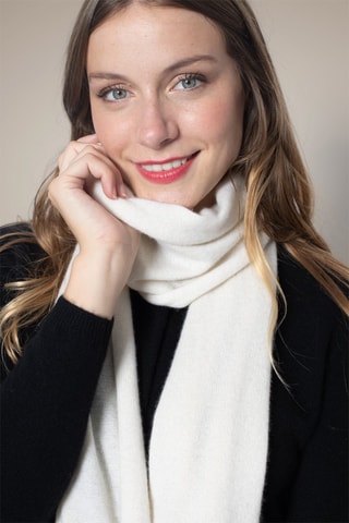 Sciarpa Kelly 100% cashmere, 2 fili - Avorio
