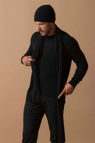 Sciarpa Kelly 100% cashmere, 2 fili - Nero