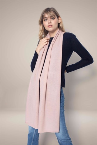 Sciarpa Kelly 100% cashmere, 2 fili - Legno di rosa