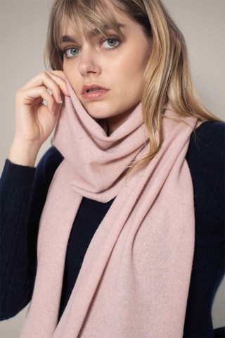 Sciarpa Kelly 100% cashmere, 2 fili - Legno di rosa