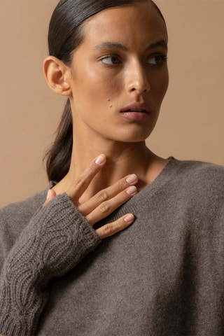 Mezziguanti Jelo 100% cashmere, 6 fili - Taupe melange