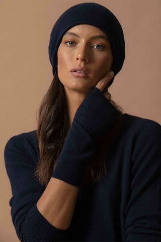 Mezziguanti Jesse 100% cashmere, 2 fili - Navy