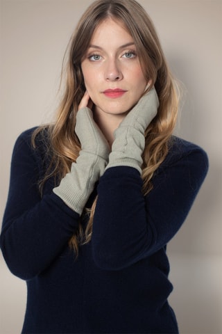 Mezziguanti Jesse 100% cashmere, 2 fili - Kaki