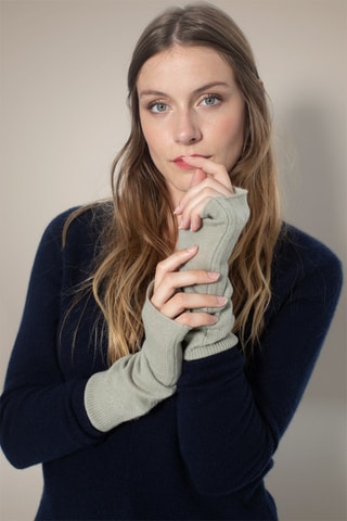 Mezziguanti Jesse 100% cashmere, 2 fili - Kaki