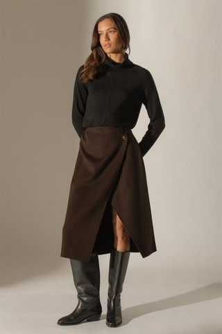 Maglia Carrick 100% cashmere 2 fili - Collo dolcevita - Nero