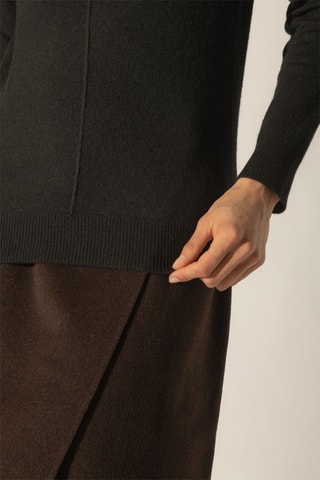 Maglia Carrick 100% cashmere 2 fili - Collo dolcevita - Nero