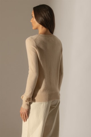 Maglia Luing 100% cashmere 2 fili - Collo rotondo - Sabbia