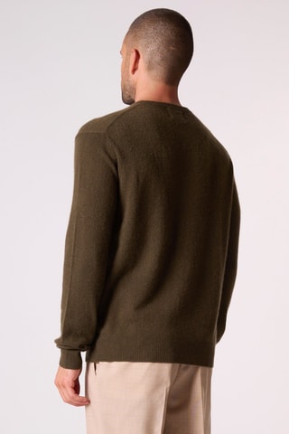 Maglia Blake 100% cashmere, 2 fili - Collo rotondo - Kaki