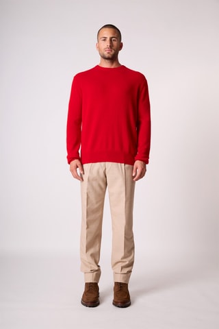 Maglia Blake 100% cashmere, 2 fili - Collo rotondo - Rosso