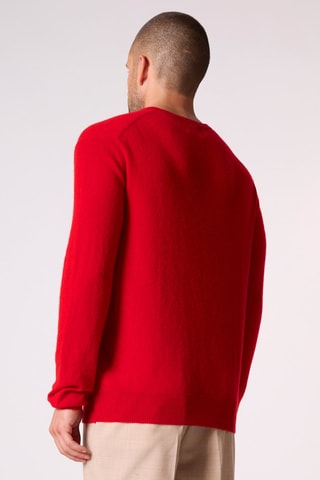Maglia Blake 100% cashmere, 2 fili - Collo rotondo - Rosso