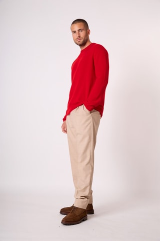 Maglia Blake 100% cashmere, 2 fili - Collo rotondo - Rosso