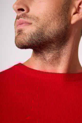 Maglia Blake 100% cashmere, 2 fili - Collo rotondo - Rosso