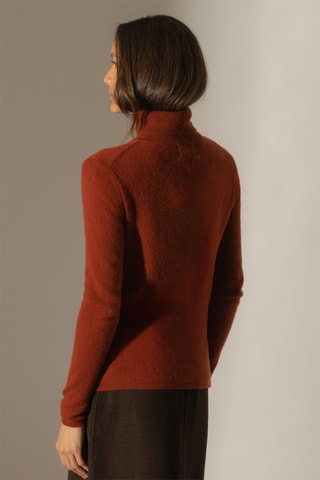 Maglia Ashley 100% cashmere, 2 fili - Collo dolcevita - Scoiattolo