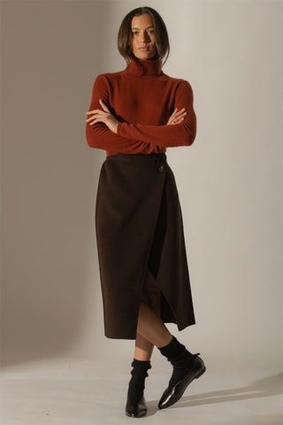 Maglia Ashley 100% cashmere, 2 fili - Collo dolcevita - Scoiattolo