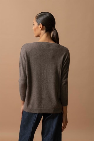 Maglia Molly - 100% cashmere 2 fili - Taupe melange