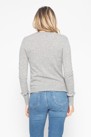 Maglia Luing 100% cashmere, 2 fili - Collo rotondo - Grigio chiaro melange