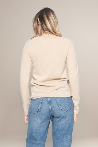 Maglia Oprah 100% cashmere, 2 fili - Collo rotondo - Beige