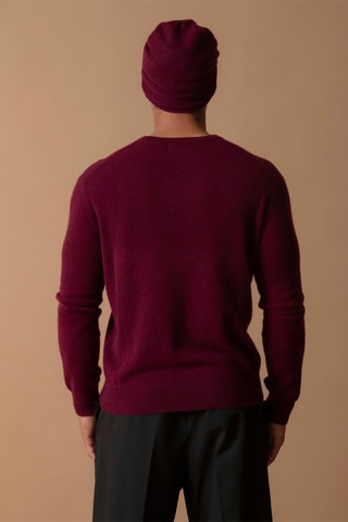 Maglia Blake - 100% cashmere 2 fili - Collo rotondo - Bordeaux