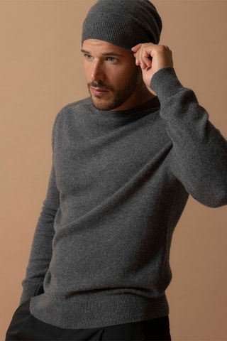 Maglia Blake - 100% cashmere 2 fili - Collo rotondo - Antracite
