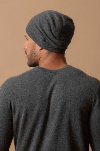 Maglia Blake - 100% cashmere 2 fili - Collo rotondo - Antracite