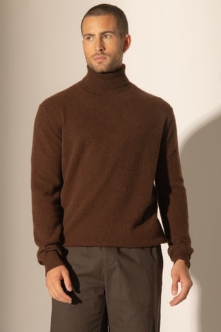 Maglia Trevor 100% cashmere - Collo dolcevita - Caffè 