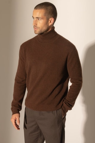 Maglia Trevor 100% cashmere - Collo dolcevita - Caffè 