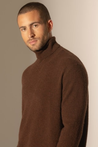 Maglia Trevor 100% cashmere - Collo dolcevita - Caffè 