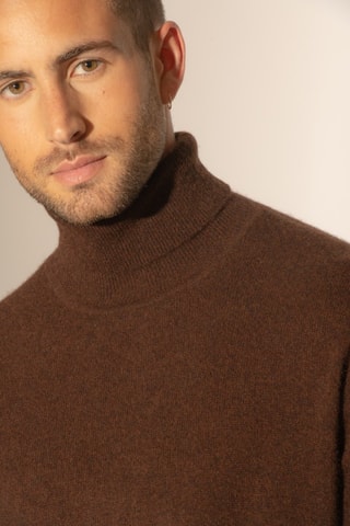 Maglia Trevor 100% cashmere - Collo dolcevita - Caffè 