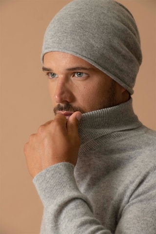 Maglia Trevor - 100% cashmere 2 fili - Collo dolcevita - Grigio melange