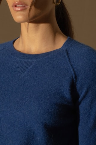 Maglia Wilma 100% cashmere - Collo rotondo - Blu oltremare 