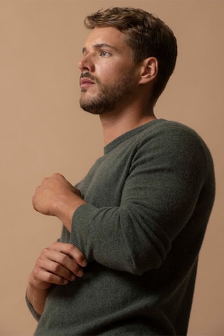 Maglia Blake - 100% cashmere 2 fili - Collo rotondo - Kaki