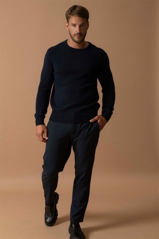 Maglia Eden - 100% cashmere 4 fili - Collo rotondo - Navy