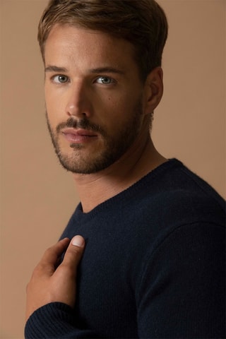 Maglia Eden - 100% cashmere 4 fili - Collo rotondo - Navy