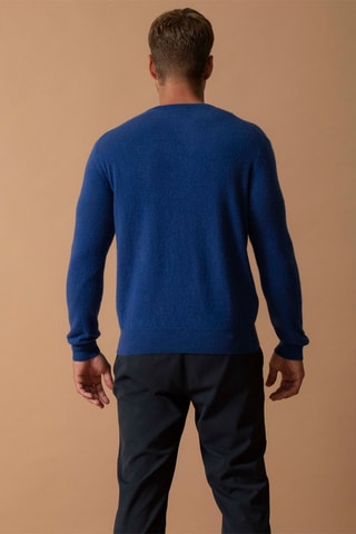 Maglia Blake - 100% cashmere 2 fili - Collo rotondo - Blu oceano