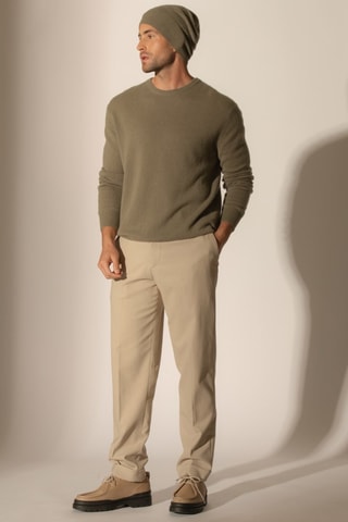 Maglia Blake 100% cashmere - Collo rotondo - Kaki