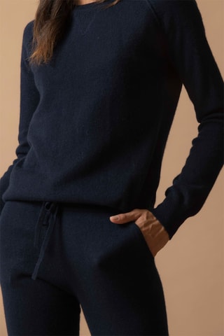 Pantaloni sportivi Gwen - 100% cashmere 2 fili - Navy