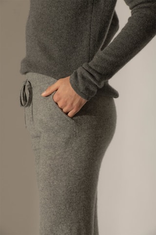 Pantaloni sportivi Gwen 100% cashmere, 2 fili - Grigio melange