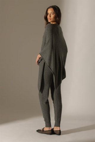 Pantaloni sportivi Gwen 100% cashmere, 2 fili - Antracite melange